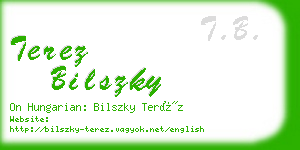 terez bilszky business card